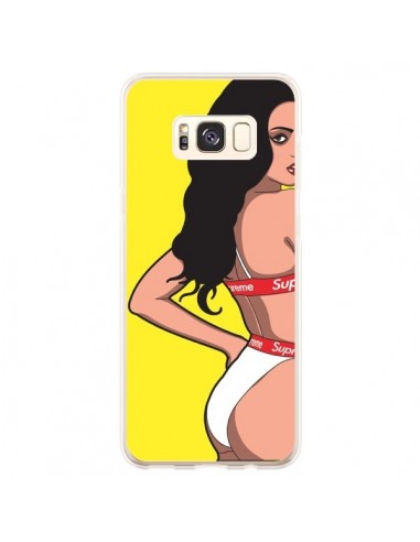 Coque Samsung S8 Plus Pop Art Femme Jaune - Mikadololo