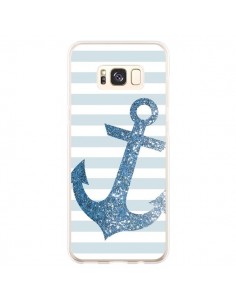 Coque Samsung S8 Plus Ancre Bleu Navire - Monica Martinez