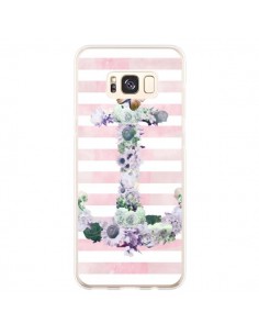 Coque Samsung S8 Plus Ancre Rose Fleurs Navire - Monica...