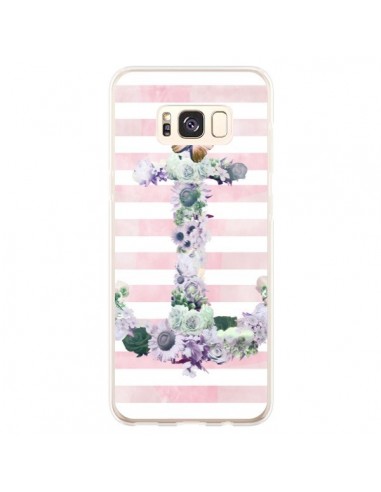 Coque Samsung S8 Plus Ancre Rose Fleurs Navire - Monica Martinez