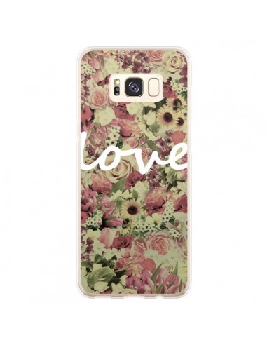Coque Samsung S8 Plus Love Blanc Flower - Monica Martinez