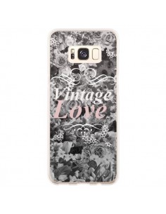 Coque Samsung S8 Plus Vintage Love Noir Flower - Monica...