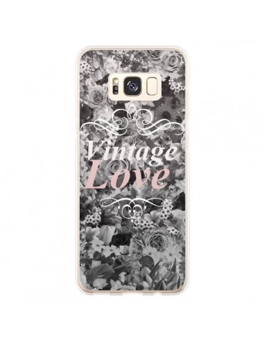 Coque Samsung S8 Plus Vintage Love Noir Flower - Monica Martinez