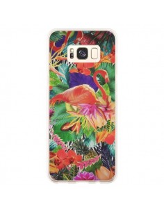 Coque Samsung S8 Plus Tropical Flamant Rose - Monica...