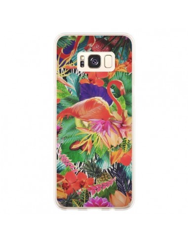 Coque Samsung S8 Plus Tropical Flamant Rose - Monica Martinez
