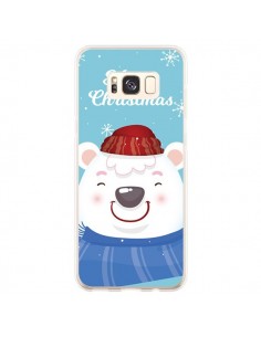 Coque Samsung S8 Plus Ours Blanc de Noël Merry Christmas...