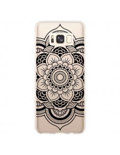 Coque Samsung S8 Plus Mandala Noir Azteque Transparente -...