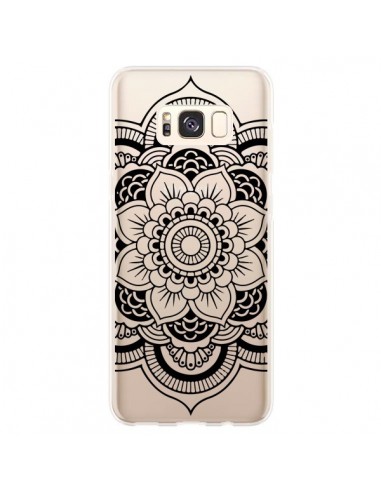 Coque Samsung S8 Plus Mandala Noir Azteque Transparente - Nico