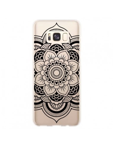 Coque Samsung S8 Plus Mandala Noir Azteque Transparente - Nico