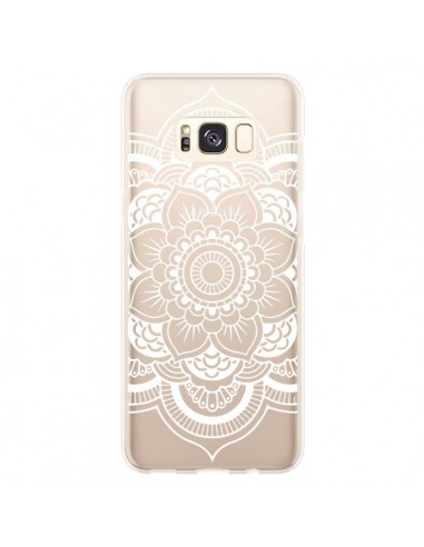 Coque Samsung S8 Plus Mandala Blanc Azteque Transparente - Nico