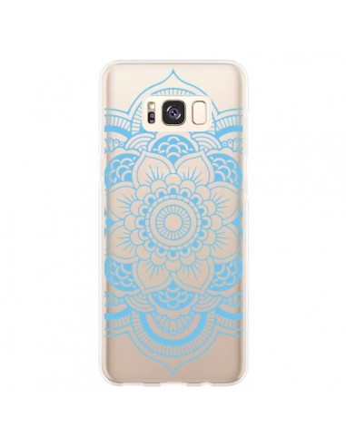 Coque Samsung S8 Plus Mandala Bleu Azteque Transparente - Nico