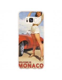 Coque Samsung S8 Plus Welcome to Monaco Vintage Pin Up -...