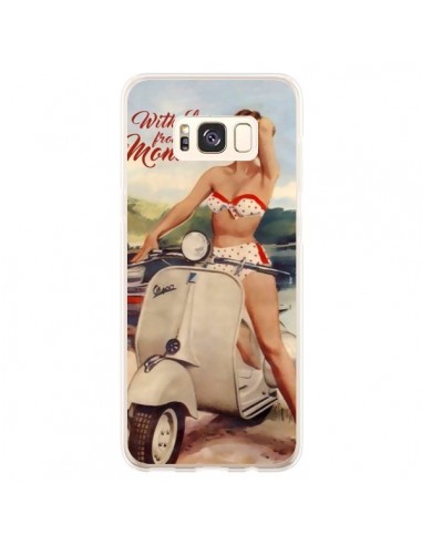 Coque Samsung S8 Plus Pin Up With Love From Monaco Vespa Vintage - Nico