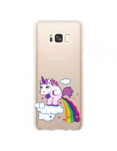 Coque Samsung S8 Plus Licorne Caca Arc en Ciel Transparente - Nico