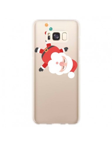 Coque Samsung S8 Plus Père Noël et sa Guirlande transparente - Nico