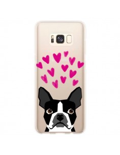 Coque Samsung S8 Plus Boston Terrier Coeurs Chien...