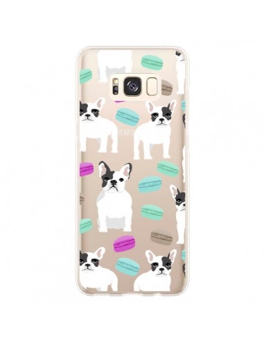 Coque Samsung S8 Plus Chiens Bulldog Français Macarons Transparente - Pet Friendly