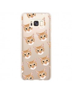 Coque Samsung S8 Plus Chats Beige Transparente - Pet...