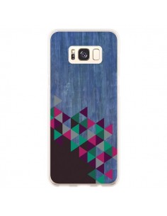 Coque Samsung S8 Plus Wood Bois Azteque Triangles...