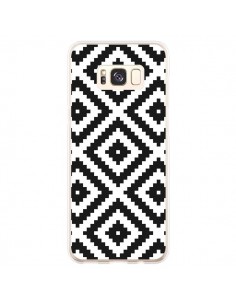 Coque Samsung S8 Plus Diamond Chevron Black and White -...