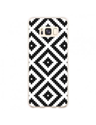 Coque Samsung S8 Plus Diamond Chevron Black and White - Pura Vida