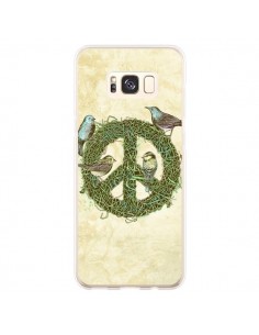 Coque Samsung S8 Plus Peace And Love Nature Oiseaux -...