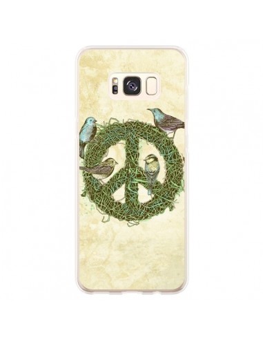Coque Samsung S8 Plus Peace And Love Nature Oiseaux - Rachel Caldwell
