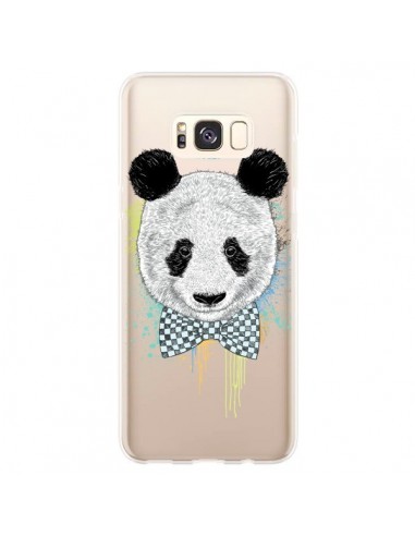 Coque Samsung S8 Plus Panda Noeud Papillon Transparente - Rachel Caldwell