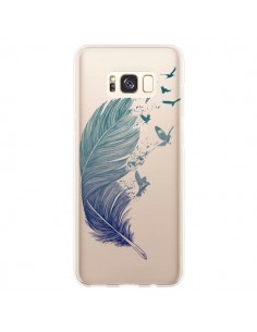 Coque Samsung S8 Plus Plume Feather Fly Away Transparente...