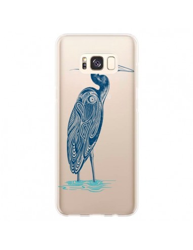 Coque Samsung S8 Plus Heron Blue Oiseau Transparente - Rachel Caldwell