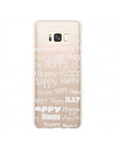 Coque Samsung S8 Plus Happy Happy Blanc Transparente - R...