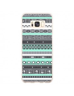 Coque Samsung S8 Plus Azteque Aztec Bleu Pastel - Rex Lambo
