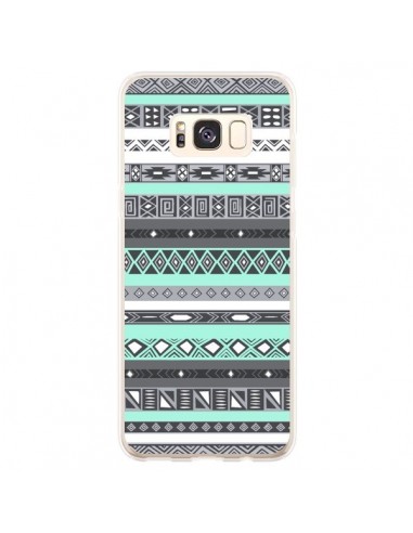 Coque Samsung S8 Plus Azteque Aztec Bleu Pastel - Rex Lambo