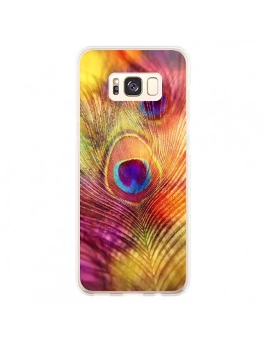 Coque Samsung S8 Plus Plume de Paon Multicolore - Sylvia Cook