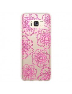 Coque Samsung S8 Plus Pink Doodle Flower Mandala Rose...