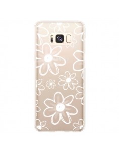 Coque Samsung S8 Plus Mandala Blanc White Flower...