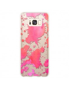 Coque Samsung S8 Plus Watercolor Splash Taches Rose...