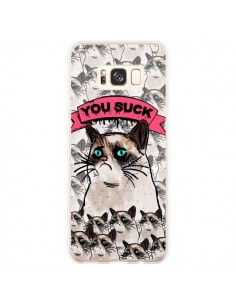 Coque Samsung S8 Plus Chat Grumpy Cat - You Suck - Sara...