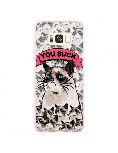 Coque Samsung S8 Plus Chat Grumpy Cat - You Suck - Sara Eshak