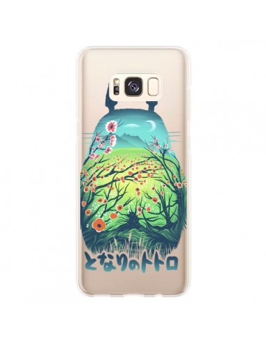 Coque Samsung S8 Plus Totoro Manga Flower Transparente - Victor Vercesi