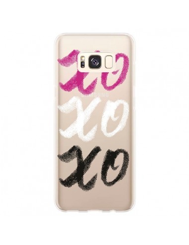 Coque Samsung S8 Plus XoXo Rose Blanc Noir Transparente - Yohan B.