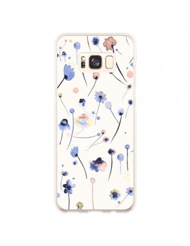 Coque Samsung S8 Plus Blue Soft Flowers - Ninola Design