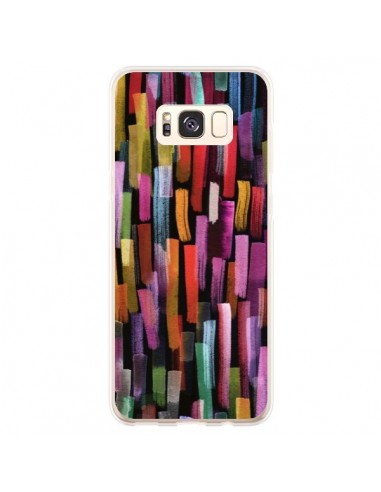 Coque Samsung S8 Plus Colorful Brushstrokes Black - Ninola Design