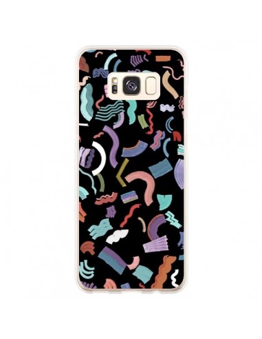 Coque Samsung S8 Plus Curly and Zigzag Stripes Black - Ninola Design