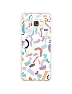 Coque Samsung S8 Plus Curly and Zigzag Stripes White -...