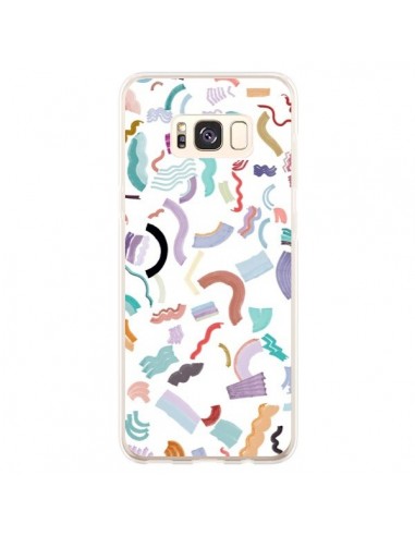 Coque Samsung S8 Plus Curly and Zigzag Stripes White - Ninola Design