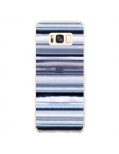 Coque Samsung S8 Plus Degrade Stripes Watercolor Navy -...