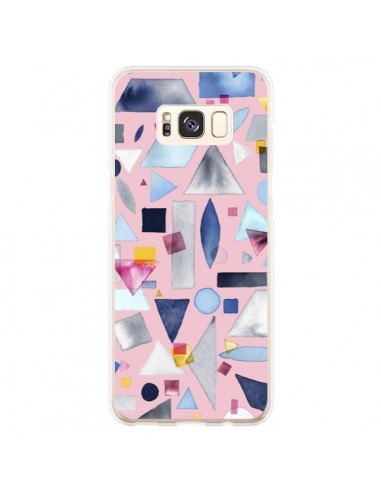 Coque Samsung S8 Plus Geometric Pieces Pink - Ninola Design