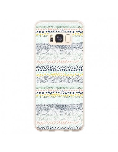 Coque Samsung S8 Plus Little Textured Dots Green - Ninola Design
