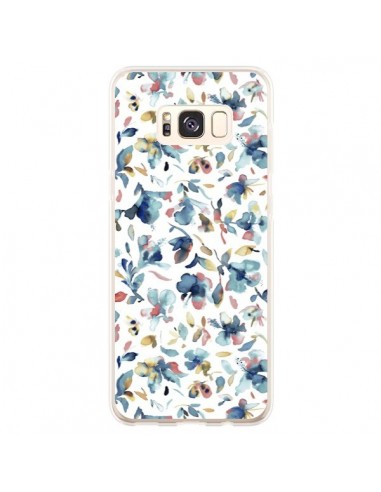 Coque Samsung S8 Plus Watery Hibiscus Blue - Ninola Design